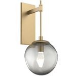 Aster Gem Tempo Wall Sconce - Gilded Brass / Smoke Geo