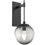 Aster Gem Tempo Wall Sconce - Matte Black / Smoke Geo