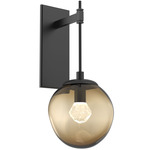 Aster Gem Tempo Wall Sconce - Matte Black / Bronze Zircon
