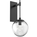 Aster Gem Tempo Wall Sconce - Matte Black / Clear Zircon