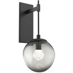 Aster Gem Tempo Wall Sconce - Matte Black / Smoke Zircon
