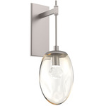 Meteo Gem Tempo Wall Sconce - Beige Silver / Amber Zircon