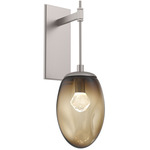 Meteo Gem Tempo Wall Sconce - Beige Silver / Bronze Zircon