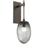Meteo Gem Tempo Wall Sconce - Flat Bronze / Smoke Floret