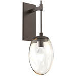 Meteo Gem Tempo Wall Sconce - Flat Bronze / Amber Geo