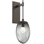 Meteo Gem Tempo Wall Sconce - Flat Bronze / Smoke Zircon