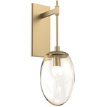 Meteo Gem Tempo Wall Sconce - Gilded Brass / Amber Floret