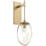 Meteo Gem Tempo Wall Sconce - Gilded Brass / Amber Geo