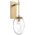 Meteo Gem Tempo Wall Sconce - Gilded Brass / Clear Geo