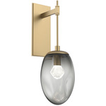 Meteo Gem Tempo Wall Sconce - Gilded Brass / Smoke Zircon
