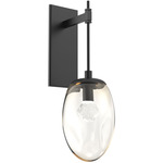 Meteo Gem Tempo Wall Sconce - Matte Black / Amber Zircon