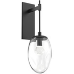 Meteo Gem Tempo Wall Sconce - Matte Black / Clear Zircon