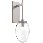 Meteo Gem Tempo Wall Sconce - Beige Silver / Clear Floret