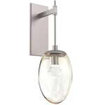 Meteo Gem Tempo Wall Sconce - Beige Silver / Amber Zircon