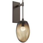 Meteo Gem Tempo Wall Sconce - Flat Bronze / Bronze Floret