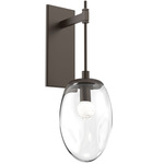 Meteo Gem Tempo Wall Sconce - Flat Bronze / Clear Floret