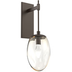 Meteo Gem Tempo Wall Sconce - Flat Bronze / Amber Geo