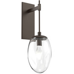 Meteo Gem Tempo Wall Sconce - Flat Bronze / Clear Geo