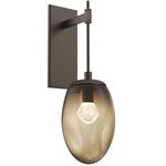 Meteo Gem Tempo Wall Sconce - Flat Bronze / Bronze Zircon