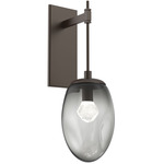 Meteo Gem Tempo Wall Sconce - Flat Bronze / Smoke Zircon