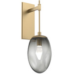 Meteo Gem Tempo Wall Sconce - Gilded Brass / Smoke Geo