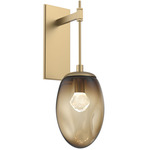 Meteo Gem Tempo Wall Sconce - Gilded Brass / Bronze Zircon