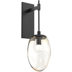 Meteo Gem Tempo Wall Sconce - Matte Black / Amber Floret