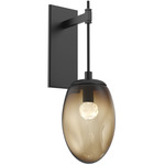 Meteo Gem Tempo Wall Sconce - Matte Black / Bronze Floret