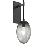 Meteo Gem Tempo Wall Sconce - Matte Black / Smoke Geo