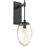 Meteo Gem Tempo Wall Sconce - Matte Black / Amber Zircon