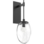 Meteo Gem Tempo Wall Sconce - Matte Black / Clear Zircon