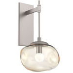 Nova Gem Tempo Wall Sconce - Beige Silver / Amber Floret