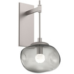 Nova Gem Tempo Wall Sconce - Beige Silver / Smoke Floret