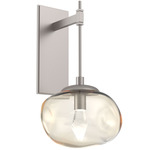 Nova Gem Tempo Wall Sconce - Beige Silver / Amber Geo