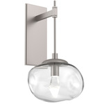 Nova Gem Tempo Wall Sconce - Beige Silver / Clear Geo