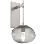 Nova Gem Tempo Wall Sconce - Beige Silver / Smoke Geo