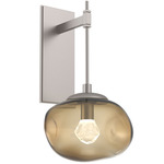 Nova Gem Tempo Wall Sconce - Beige Silver / Bronze Zircon