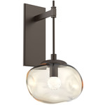 Nova Gem Tempo Wall Sconce - Flat Bronze / Amber Floret