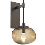 Nova Gem Tempo Wall Sconce - Flat Bronze / Bronze Geo