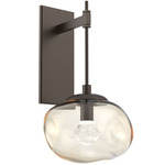 Nova Gem Tempo Wall Sconce - Flat Bronze / Amber Zircon