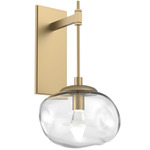 Nova Gem Tempo Wall Sconce - Gilded Brass / Clear Geo