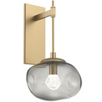 Nova Gem Tempo Wall Sconce - Gilded Brass / Smoke Zircon