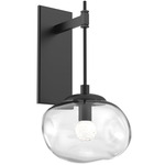 Nova Gem Tempo Wall Sconce - Matte Black / Clear Floret