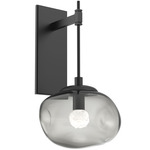 Nova Gem Tempo Wall Sconce - Matte Black / Smoke Floret