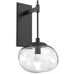 Nova Gem Tempo Wall Sconce - Matte Black / Clear Geo
