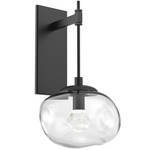 Nova Gem Tempo Wall Sconce - Matte Black / Clear Zircon