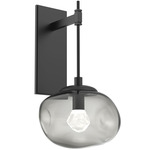 Nova Gem Tempo Wall Sconce - Matte Black / Smoke Zircon