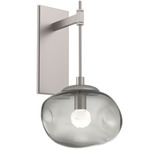 Nova Gem Tempo Wall Sconce - Beige Silver / Smoke Floret