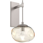 Nova Gem Tempo Wall Sconce - Beige Silver / Amber Geo