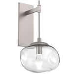 Nova Gem Tempo Wall Sconce - Beige Silver / Clear Geo